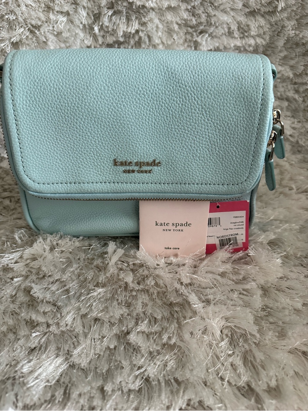 kate spade Mint Green Pebbled Leather Crossbody with Gold Hardware - Picture 2 of 6